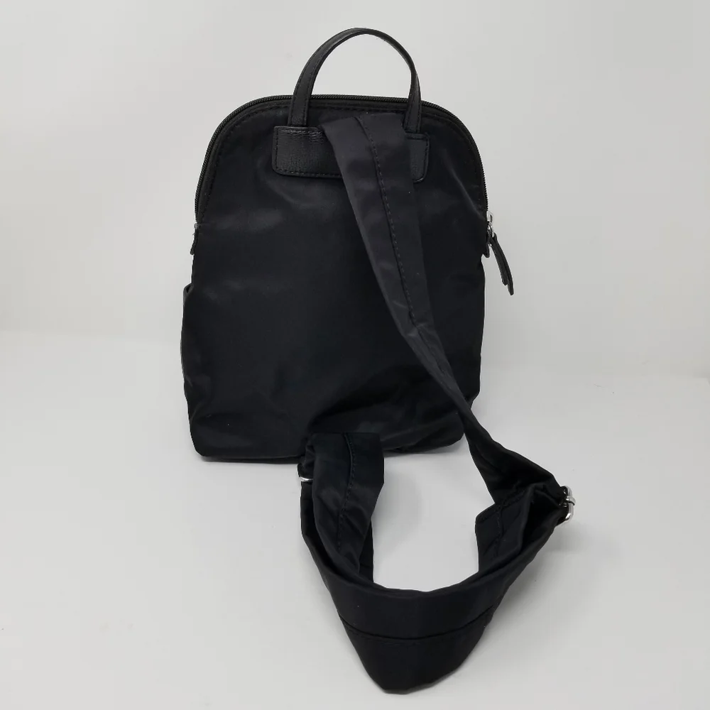 TUTILO New York Black Backpack One Shoulder 5 pocket Size 10X11 Inches FLAW